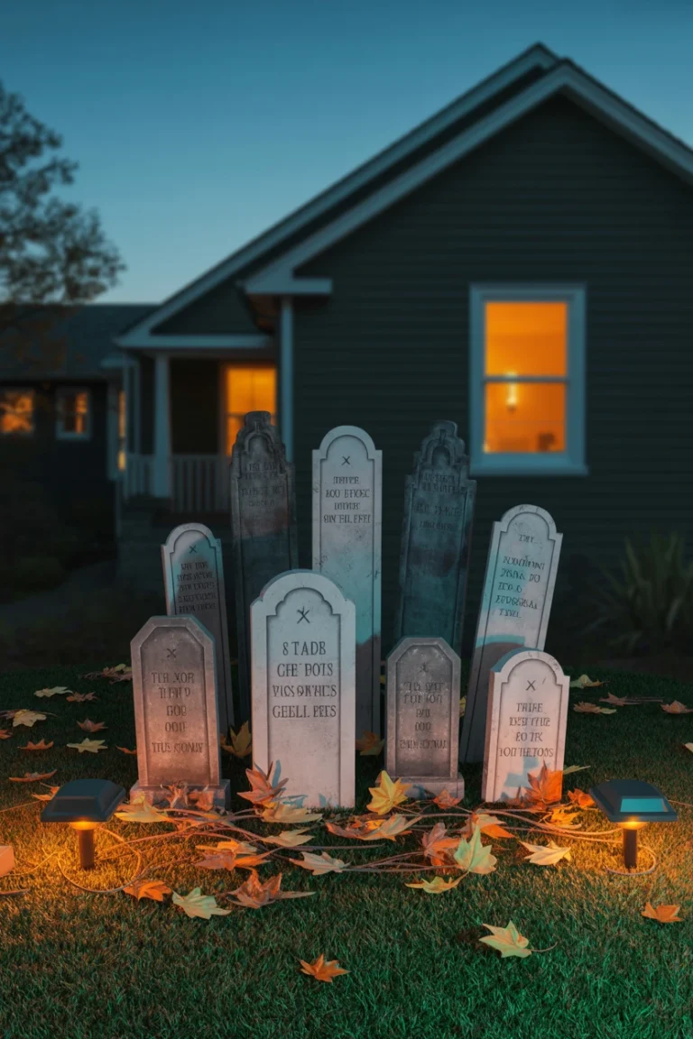 Create a Graveyard Scene Using Foam Tombstones