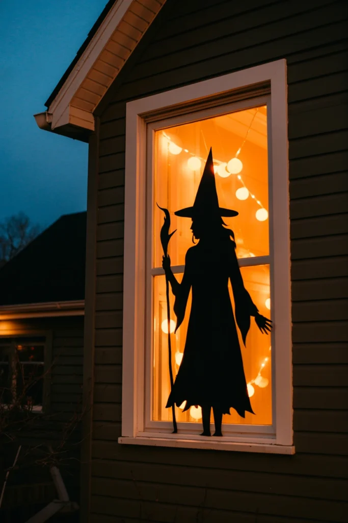 Hang String Lights Behind Silhouette Cutouts