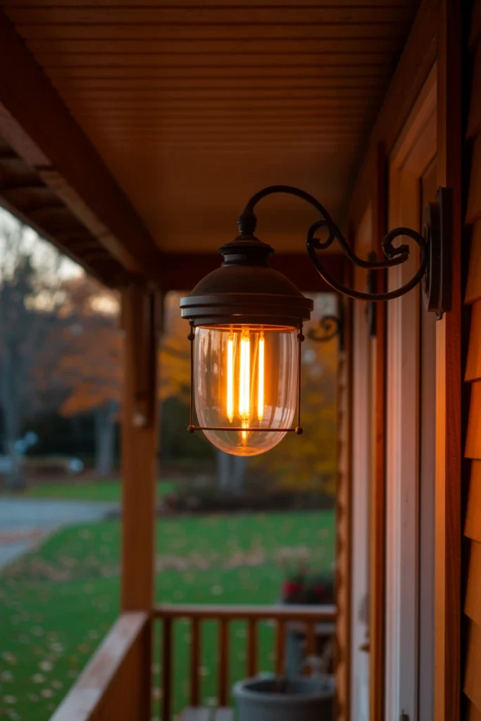Add Flickering Flame-Effect Bulbs to Porch Fixtures