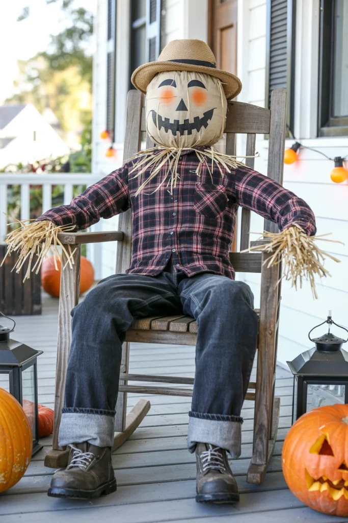 Build a Scarecrow Display Using Stuffed Old Clothing