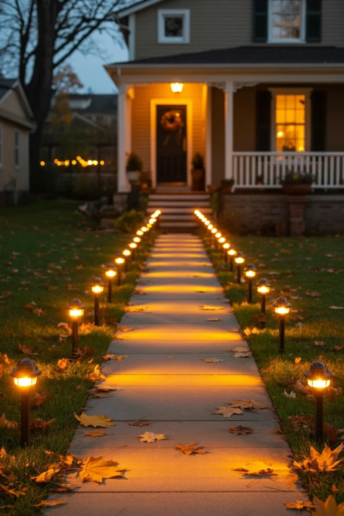 Place Solar Pathway Lights Every 3 Feet