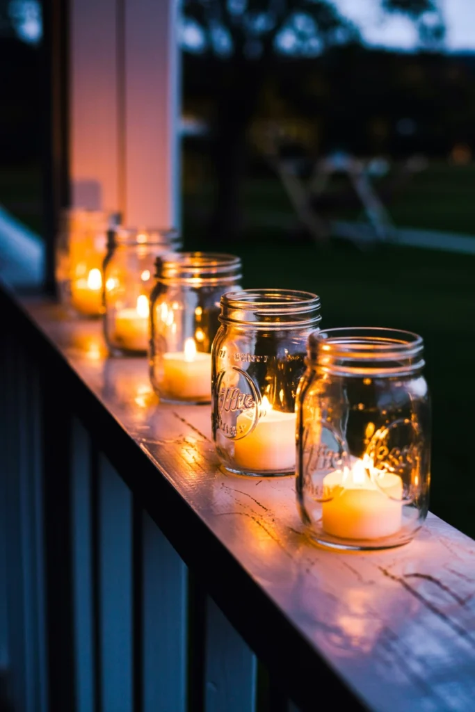 Add Flickering Battery Candles Inside Jars