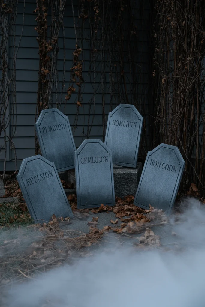 Build a Graveyard Scene Along the Front Walkway